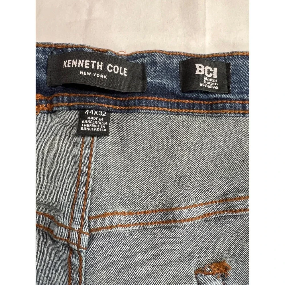 Kenneth Cole Jean Men 44x32 Blue BCI Better Cotton Initiative Straight Denim PA3
